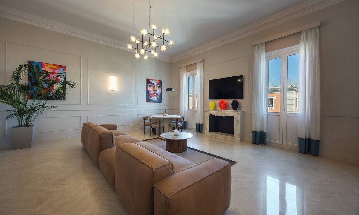 Rione XVIII Castro Pretorio Apartment | A luxurious experience featuring elegant spaces and a spectacular view of the city