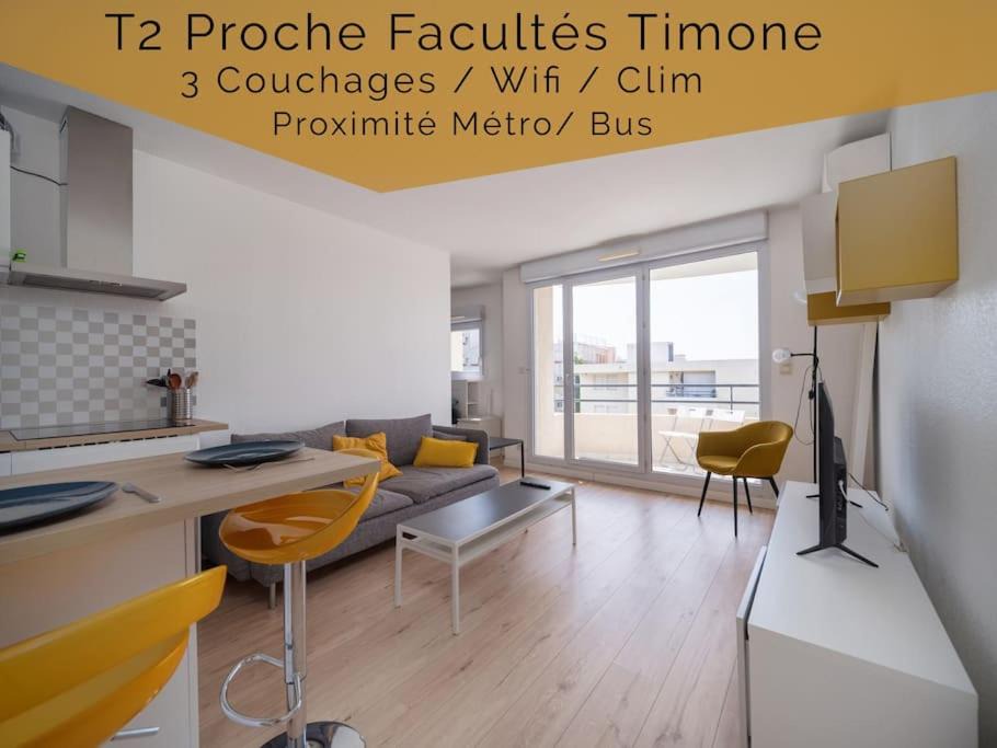 Baille Apartment | Appartement tout équipé climatisé Terrasse Hôpital de la Timone