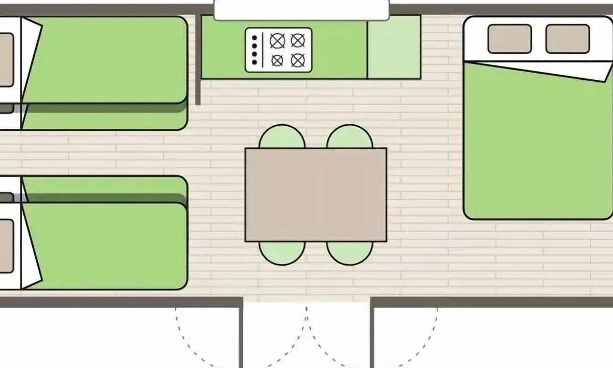 Cadenet House | Canvas Bungalow | Other Accommodations | 2 Bedrooms | 4–6 people | A/C