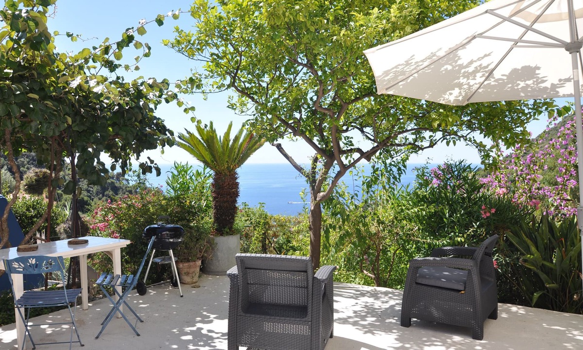 Eze Cottage | Color Garden: Exceptional sea view and Mediterranean garden, for 4.