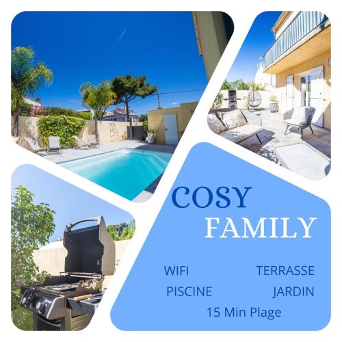 Perols Apartment | COSYFAMILY RDC 6pers-PISCINE-Jacuzzi-Jardin- Barbecue- TopPros Conciergerie Pérols