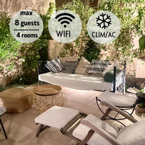 Roujan House | Le Patio Roujanais by GC - Clim - Wifi