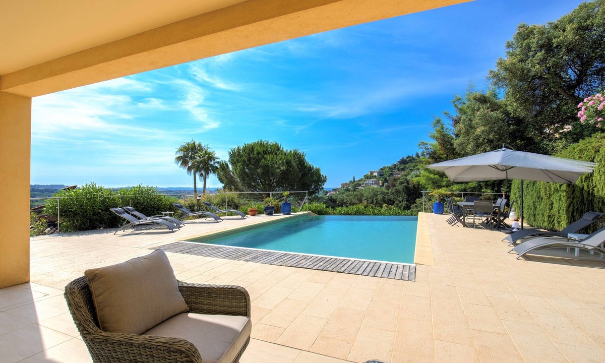 Mandelieu-La-Napoule Villa | Modern Sea‑View Villa Infinity Pool A/C Sleeps 8 Mandelieu‑Capitou