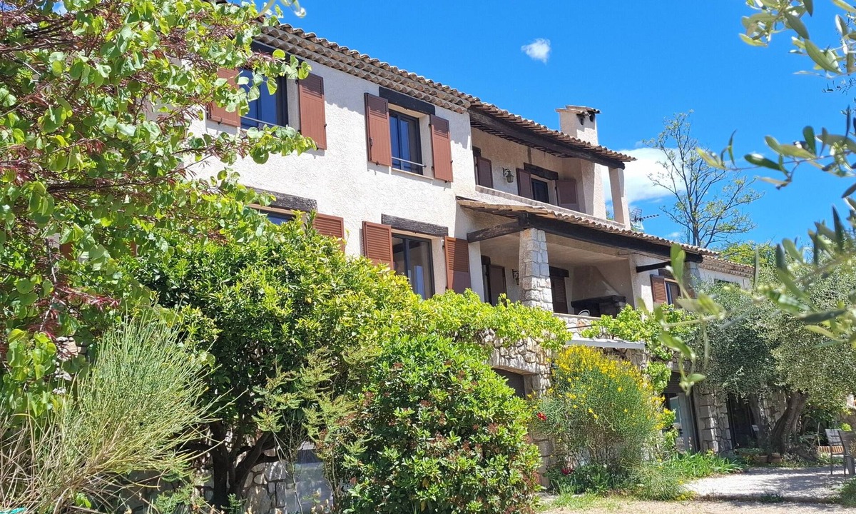 Chateauneuf-Grasse House | Provencal house 9 pers, panoramic sea view, pool, jacuzzi, quiet, nature