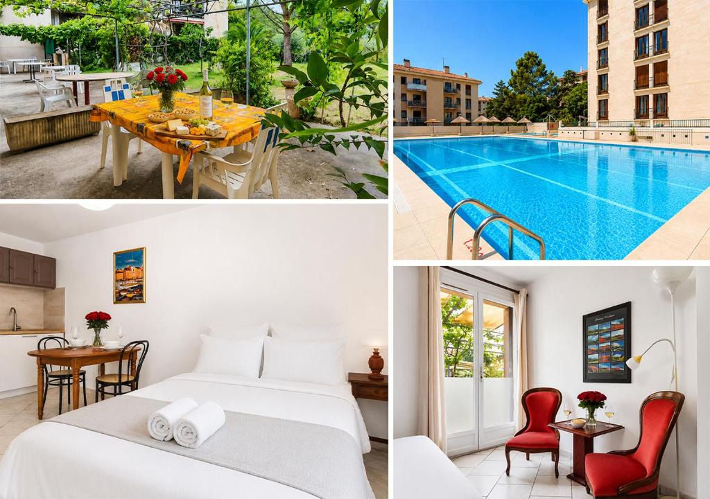 Sud Apartment | Studio lumineux, piscine, hammam et ping-pong