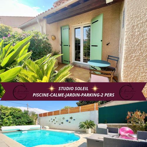 Istres Apartment | Studio Soleil - Piscine, Parking, Jardin, Calme, Wifi, 2 personnes