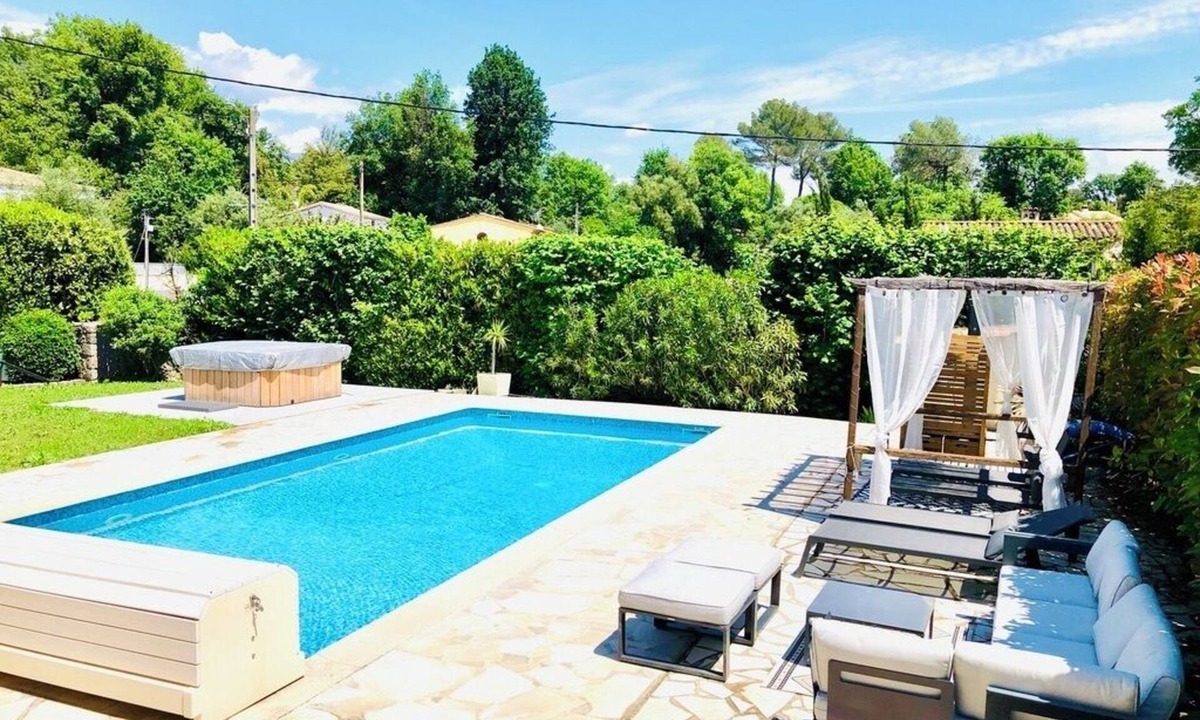 Roquefort-les-Pins Villa | Villa 10p Heated Secured Pool, Spa Jacuzzi - 20 min Cannes Nice