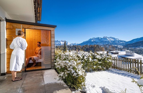 Nova Ponente Apartment | Apartment "Latemar": Private Whirlpool, Finnish Sauna, Mountain View