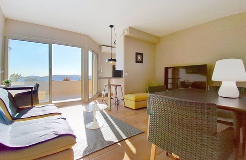Mandelieu-La-Napoule Apartment | Breathtaking panoramic sea view - Exceptional 2P at Le Grand Duc