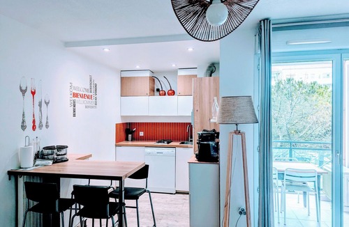 Aiguerelles Apartment | F2 garage,terrace,wifi,near town hall/train station/richter