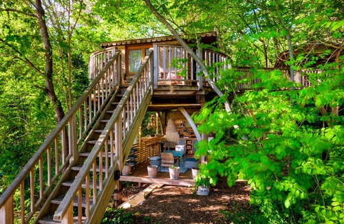 Saint-Paul-de-Vence Ski Chalet | Holiday treehouse "King Louie and Mowgli" with Shared Natural Pool, 2 Private Terraces & Wi-Fi