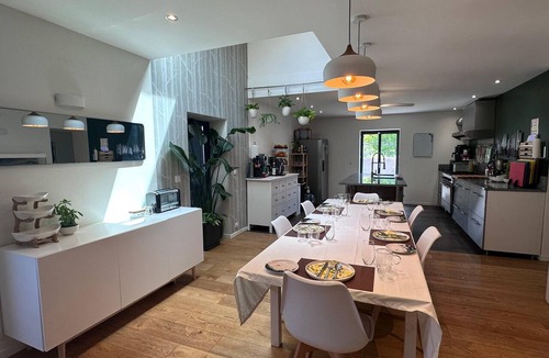 Briancon House | Mountain house with yoga studio, sauna, hot tub, and pétanque court