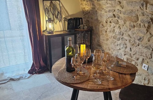 Saint-Paulet-de-Caisson House | Romantic vacation rental with vaulted stone ceilings