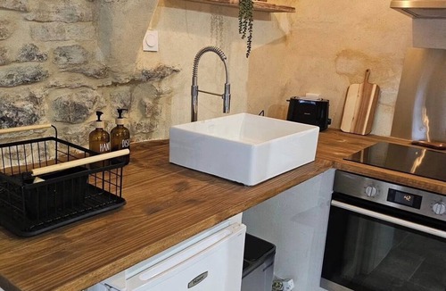 Saint-Paulet-de-Caisson House | Romantic vacation rental with vaulted stone ceilings