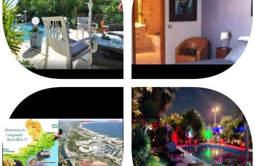 Perols House | SUITE-Junior -Villa HÉLÈNE - Montpellier Sud - aéroport- PISCINE Privée-2mn des plages