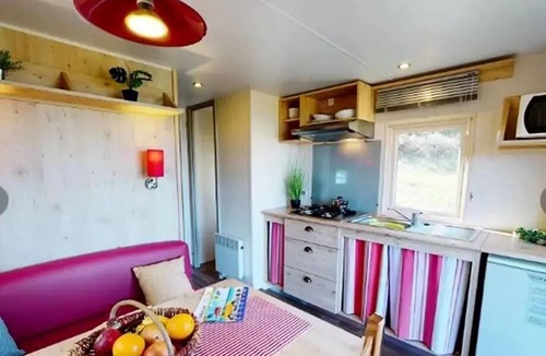 Aiguines Cabin | Travel trailer with lake view - 20.40 m² - 2 bedrooms (2 adults + 2 children) - Air conditioning - Sleeps 4