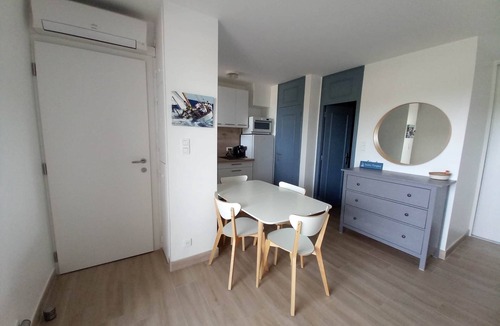 Port Cogolin House | Waterfront studio: sea view, air conditioning, wifi