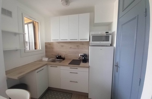 Port Cogolin House | Waterfront studio: sea view, air conditioning, wifi