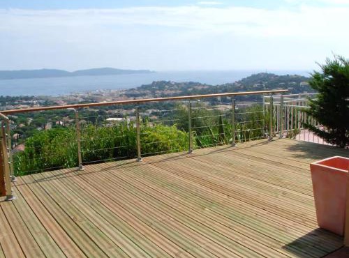 2 pièces cabine avec vue mer dans résidence avec piscine