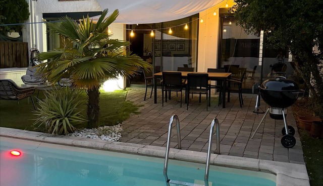 Air-conditioned house with a pool near Montpellier, ideal for families