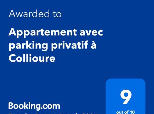 Appartement avec parking privatif à Collioure