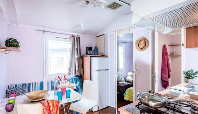 Campsite Le Val de Durance * - Mobile Home Comfort 3 Rooms 4 People Air Conditioned