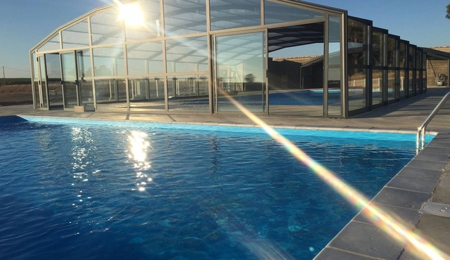 G084 - Grand luxury chalet 3 bedrooms 2 showers in secure domain with heated swimming pool