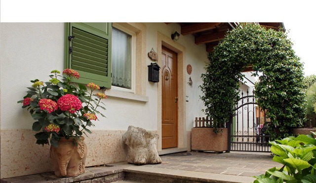 House with garden in the middle of the terraced vineyards of the Cembra Valley
