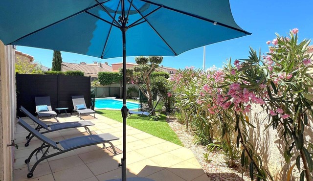 House with private pool – Le Boucanet, close to the beach et shops