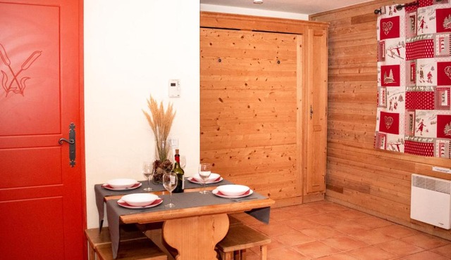 Studio cabine à Pra Loup 1500 avec balcon et parking intérieur, 6 personnes - FR-1-504-135