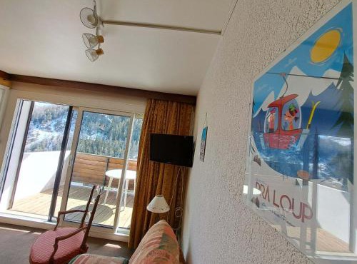 Studio cabine à Pra-Loup avec balcon et vue sur montagne - FR-1-165A-80