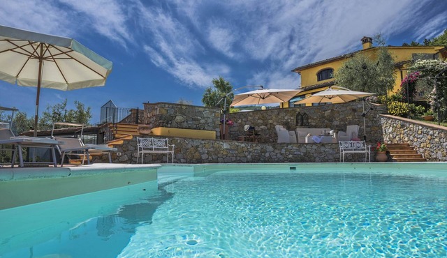 Stunning villa with pool, stunning view, large park with olive grove