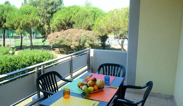 Two-room apartment of 35 square meters. consisting of a living room/dining area with equipped kitchenette and single sofa bed, double bedroom, bathroom with shower and private balcony complete with table and chairs.Equipped with:- Air conditioning/heatin