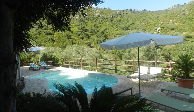 Villa in Collioure with swimming pool surrounded by vineyards with mountain views