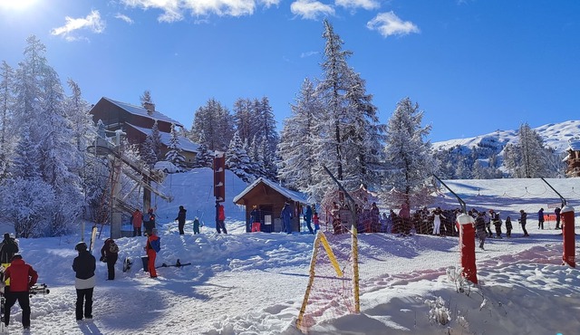 Warm sudio 4 people, ski-in ski-out