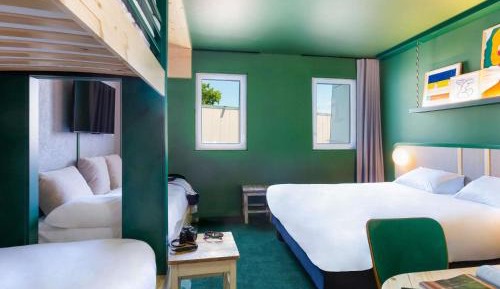 Family Room with One Double Bed and Two Bunk Beds